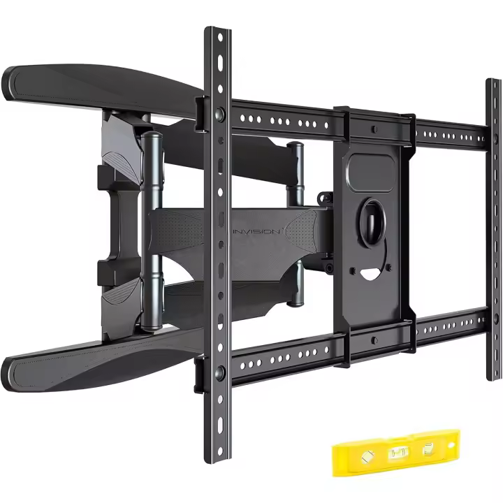 Soporte de Pared para TV Ultra Fuerte para Pantallas Curvo Plano Plasma LCD LED 37-75 Pulgadas (94-190.5cm) Brazo Doble, Articulado Inclinable y Giratorio con Nivel de Burbuja (DXL-IA) - 1
