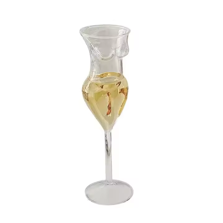Ins Wine-copa de cristal para cuerpo humano, copa de champán, adornos para decoración del hogar - 1