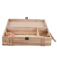 Caja portadora de botellas de vino tinto de madera Vintage, caja de almacenamiento, soporte de exhibición, fiesta de cumpleaños, regalo de Navidad - details 7