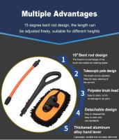 Soft Chenille Wash Brush Telescopic Handle Mopa for r Cleaning Auto Accessories - details 25