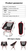 Silla Plegable Lunar Portátil Ultra Ligera para Acampar al Aire Libre Ideal para Playa, Pesca, Senderismo, Picnic - details 8