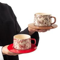 Taza de Café de Cerámica de Alta Gama Luz de Restaurante Retro de Lujo Conjunto de Alto Valor - details 0