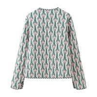 BUNO-Nueva chaqueta informal de algodón acolchada con estampado floral y cuello redondo para mujer, abrigo elegante de manga larga con botones y abertura - details 10