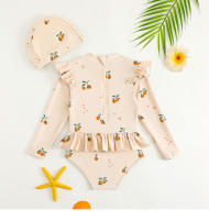 Kangobaby # Mi vida suave #   Conjunto de 2 piezas de traje de baño para niñas con estampado fresco, traje de baño de verano para bebés, surf en la playa - details 6
