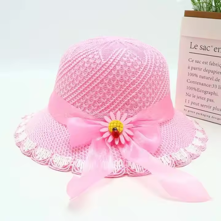 sombreros de paja de verano para niñas pequeñas - 1