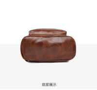 Mochila retro de cuero PU para mujer, bolso de hombro antirrobo, mochila de viaje de ocio, bolso para portátil de gran capacidad - details 30