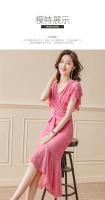 Vestido francés cheongsam mejorado, nuevo estilo para mujer, temperamento de alta gama, ceñido a la cintura, vestido estilo Tianchang de verano - details 7