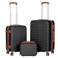 Set de 3 Maletas de Viaje - Ruedas Dobles giratorias - Neceser - Maleta de Cabina - Cerradura TSA - Ligeras - ABS - Ryanair - Resistentes - Asa telescópica - details 0