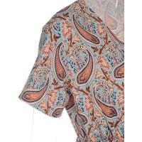 Vestido Maxi Floral Elegante con Cuello en V - Estilo Chic de Verano con Cinturón, Tela Tejida Durable y de Fácil Mantenimiento - details 18