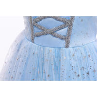 Disfraz de actuación de princesa Elsa Frozen para cumpleaños de niñas de alta gama para niños - details 5