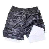 Pantalones Cortos de Fitness de Doble Capa para Hombres Secado Rápido Entrenamiento de Gimnasio - details 12