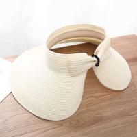 Nuevo sombrero con viseras de verano para mujer, sombreros de paja con lazo grande y ancho, gorros de protección UV para playa para mujer - details 6