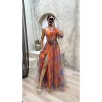 Vestido de malla multifuncional elegante para mujer con estilo de hombros descubiertos - details 11
