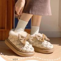 Botas de nieve con plataforma gruesa y cera, bonito diseño de mariposa - details 11