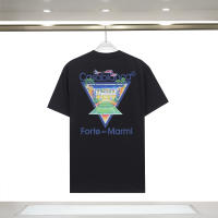 Camiseta Deportiva de Algodón Puro para Hombres Cuello Redondo, Estampado de Logotipo Delantero, Estilo Casual para el Verano - details 15