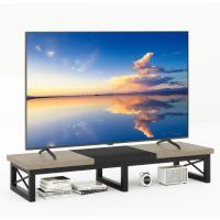 Mueble de TV para TV de 32-60",Mesa Televisión Estrecha con 2 balda,Doble Pantalla de Escritorio de Oficina,Mueble de TV para Hogar,Dormitorio,Sala de Estar,Negro Greige TVT002YB - details 0