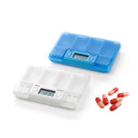 Caja de almacenamiento de plástico inteligente, 4 rejillas, recordatorio de sincronización electrónico, cajas de medicamentos, temporizador de alarma, organizador de escritorio, contenedor de pastillas - details 7