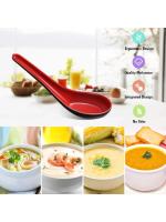 12/1PCS Mighty Porcelain Anti-Shock Spoon Japanese Rice Scoops Dumpling Porridge Soup Spoon Restaurant Kitchen Tableware Cutlery - details 9