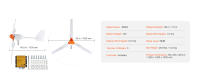 SucceBuy Kit de turbina aerogeneradora, con controlador MPPT, dirección del viento ajustable, para el hogar, granja, vehículos recreativos, barcos - details 7