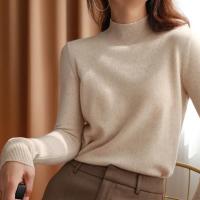Otoño Invierno chic suéteres inferiores mujer moda jersey de cuello alto ajustado de manga larga Jersey de punto suave cálido Pull Femme Top - details 0