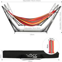 Hamaca con Soporte Plegable para Jardín Patio Trasero Playa Mochileros, Multicolor,255cm,Carga MAX 120kg - details 2