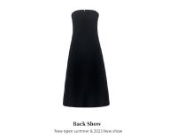 NUEVA APERTURA Vestido largo negro elevado personalizado de celebridad francesa con un hombro para mujer 11133 - details 3