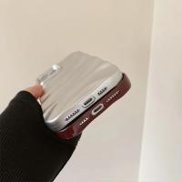 Funda de Teléfono de Cinta Ondulada a la Moda para iPhone Silicona Suave, a Prueba de Golpes, Color Caramelo Fosco - details 6