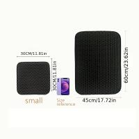 Tapete de atrapamiento de arena para gatos de doble capa en forma de panal de abeja, antideslizante y lavable, para la limpieza - details 0