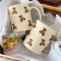 Taza de oso de dibujos animados de estilo coreano, taza de agua linda, Taza de cerámica de crema resistente al calor - details 4