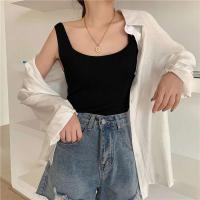 Top de Punto Zjaiss 2025 Camiseta Deportiva Casual para Mujer Cuello Redondo Lento Verano - details 11