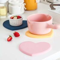 Posavasos de Silicona Resistente al Calor Posavasos de Cocina Antideslizantes en Forma de Corazón - details 3