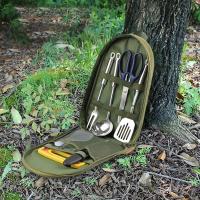 Juego de utensilios de cocina con bolsa de transporte para acampada, 7 piezas, barbacoa, playa, senderismo, organizador de viaje, paquete de almacenamiento, equipo de utensilios de cocina - details 2