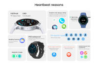 Reloj inteligente VS07, dispositivo con detección de presión arterial y oxígeno, modo de ejercicio, recordatorio sedentario, búsqueda, móvil, novedad de 2024 - details 1