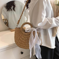 Bandolera tejida de paja para mujer, hecho a mano Bolso pequeño, bolso bohemio de playa de ratán, Verano - details 5