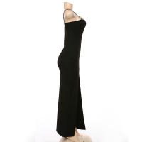 BUNO-rojo negro Año nuevo fiesta de Navidad vestidos largos mujeres primavera básico ceñido al cuerpo con cordones estiramiento vestidos midi ajustados femme - details 12