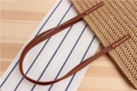 Bolso de un hombro de hierba para mujer, tejido japonés y coreano, Simple, Color sólido, ocio, vacaciones, diario, nuevo - details 4