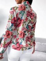 Moda para Mujer Blusa con Pajarita y Estampado Floral Vestido de Oficina a la Moda - details 4