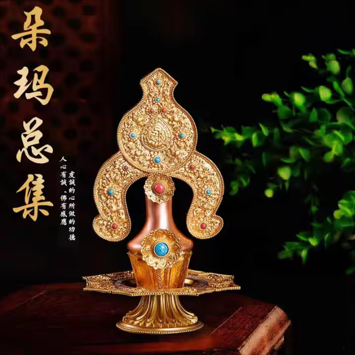 Candelas de Cobre Hechas a Mano Nepalesas Tamaño Grande, Tres Raíces, Colección Mágica de Herramientas de Alimentos - 1