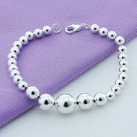 -pulsera de plata de ley 925 para mujer, cuentas de Buda, tamaño degradado, joyería de compromiso, regalo de boda - details 3