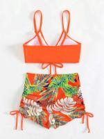 Bikinis con cordón frontal, cintura alta para mujer, bañadores de mujer, bañador para nadar, ropa de playa 2025 - details 54