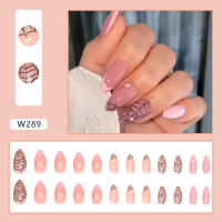 Uñas postizas ligeras y cobweb ble, patrones de almendras, uso para decoración de uñas - details 2