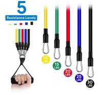 11 unids/set cuerda de tracción, bandas de resistencia, equipo de Fitness portátil, correa de tobillo, expansor de pecho, banda elástica para ejercicio - details 0