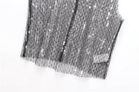 OUWU- Chaleco de lentejuelas para mujer, top corto sin mangas, top elegante, tops cortos translúcidos sin mangas, chaleco elegante 2025 - details 4