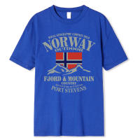 Camiseta de Verano Norway Estampado de Montaña de Fiordo Cuello Redondo de Algodón Talla Grande - details 10