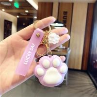 Llavero de Gato Pata de Idea Animada Llavero Colgante de Corazón Lindo para Mujeres - details 2