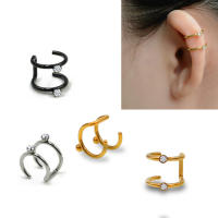 Pendientes de clip invisibles para mujer y hombre, aretes de 3 colores, sin agujero, 2 uds., gran oferta - details 2