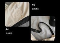 Bolso de hombro con cremallera de viaje impermeable de nailon estilo japonés Harajuku Unisex de gran capacidad de Color sólido para hombre - details 11