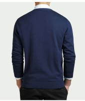Chaqueta de hombre, suéter, cárdigan de algodón con cuello en V, suéter de punto fino para hombre - details 6