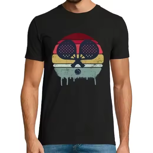 Padel Retro,Camiseta de Pádel Divertido, ropa para exteriores - 1