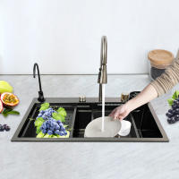 Fregadero de cocina de acero inoxidable 304, fregadero individual grande con tubo de drenaje, lavabo plateado de 29,5x17,7 x 8.3in - details 6